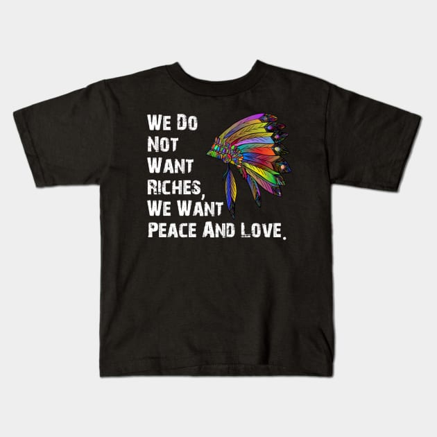 Native American 2 Kids T-Shirt by Bernesemountaindogstuff